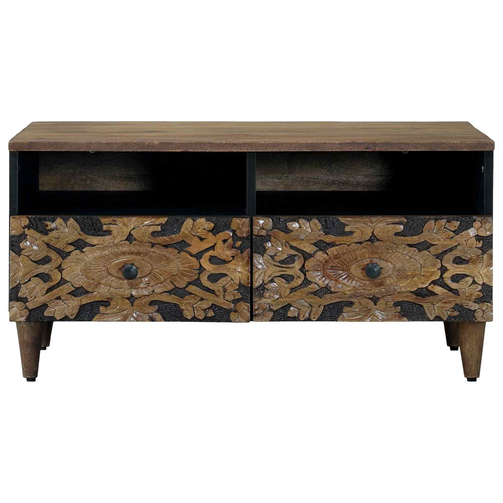 Table basse Marron 80 x 54 x 40 cm Bois de mangue massif - XIOS