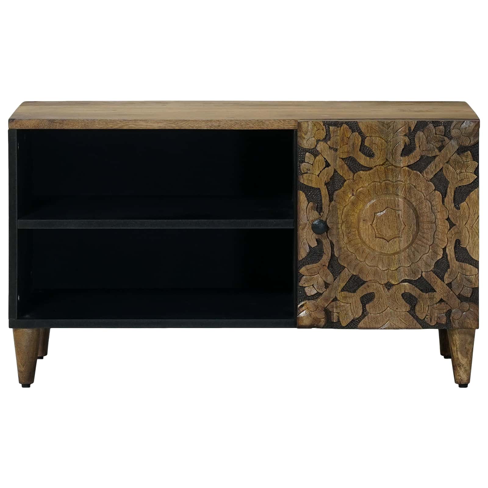 Meuble TV Marron 80 x 31,5 x 46 cm Bois de mangue massif - XIOS
