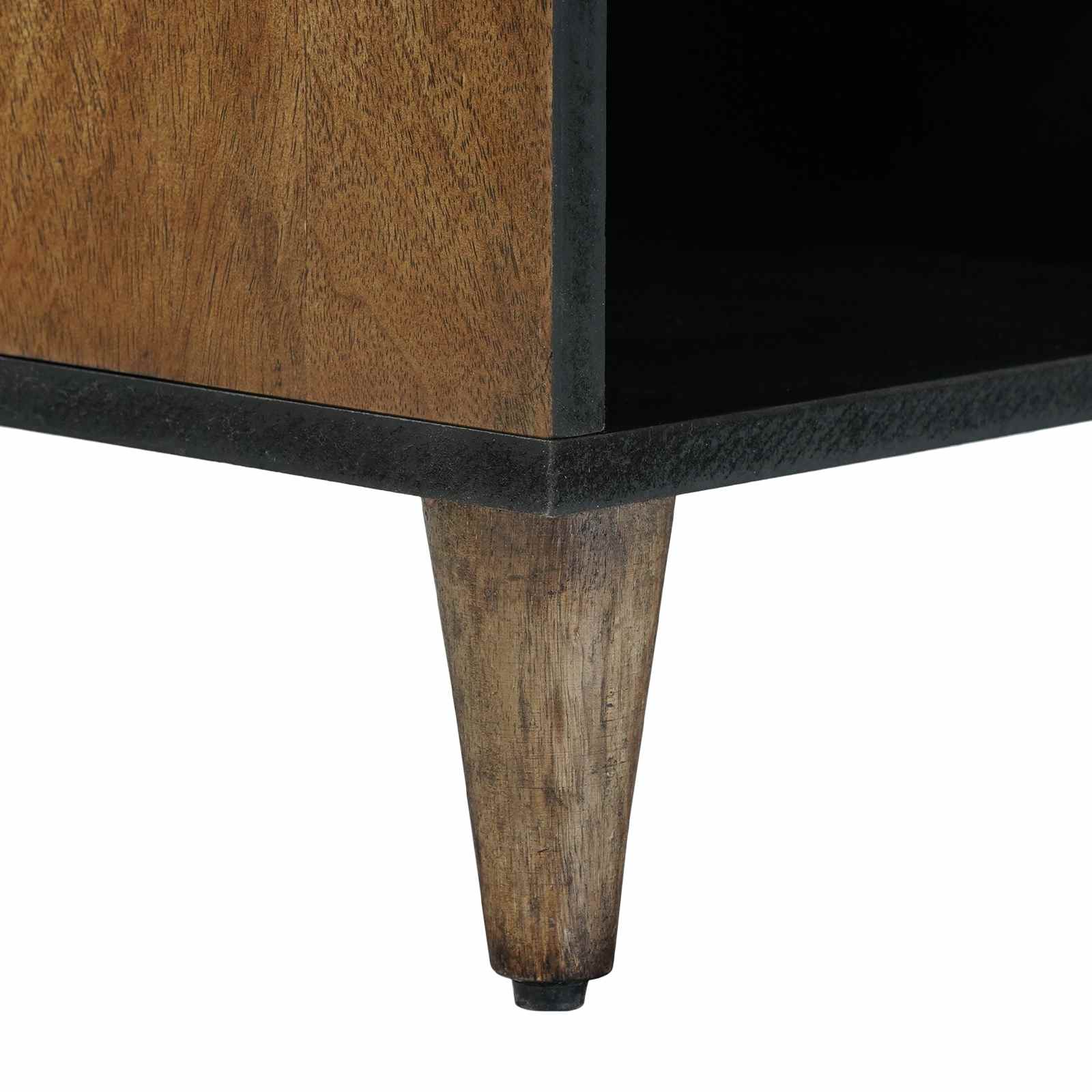 Meuble TV Marron 100 x 33,5 x 46 cm Bois de mangue massif - XIOS