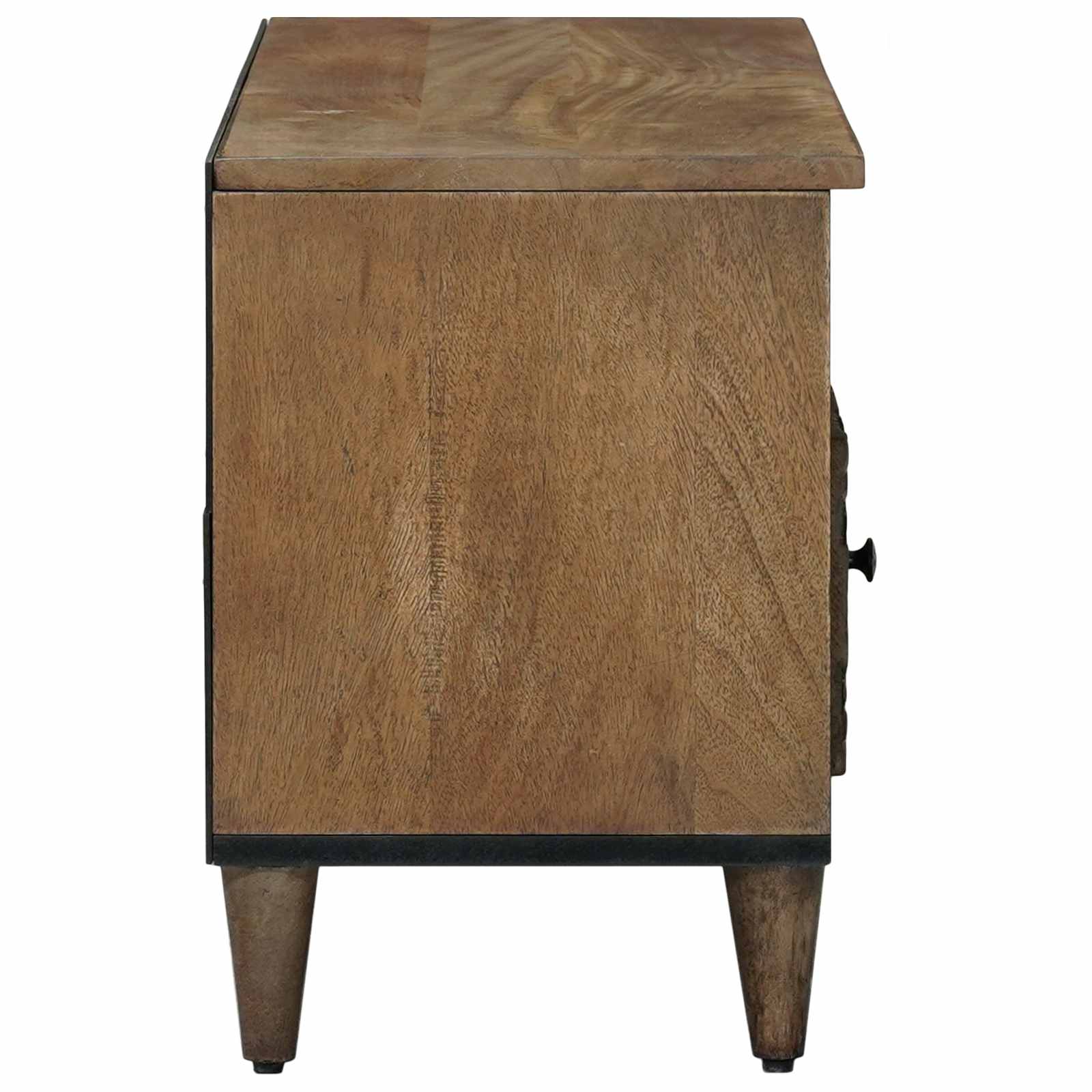 Meuble TV Marron 100 x 33,5 x 46 cm Bois de mangue massif - XIOS