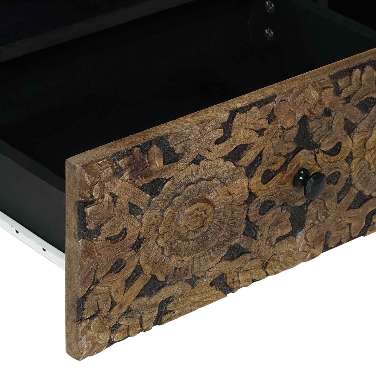 Meuble TV Marron 80 x 33,5 x 46 cm Bois de mangue massif - XIOS
