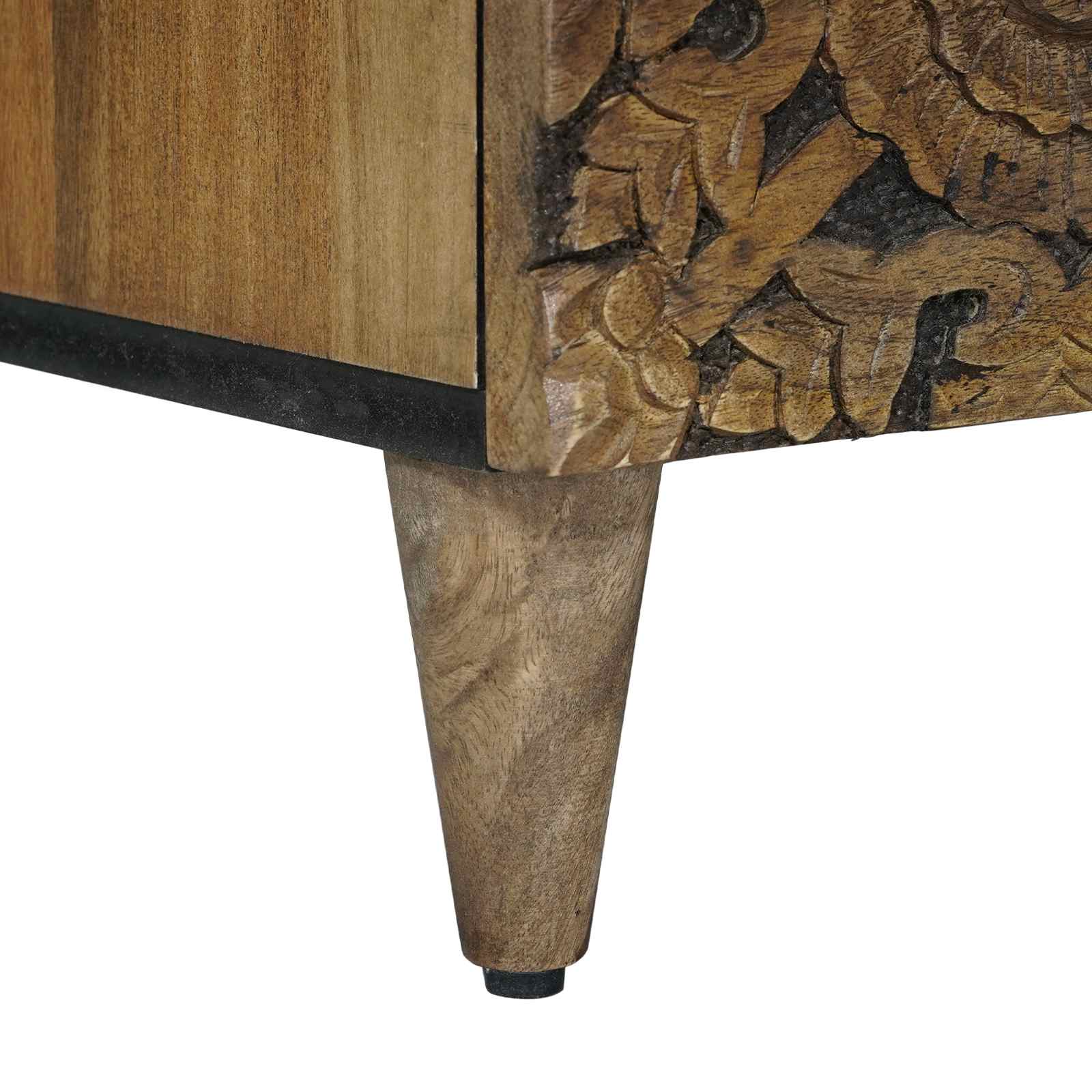 Meuble TV Marron 80 x 33,5 x 46 cm Bois de mangue massif - XIOS