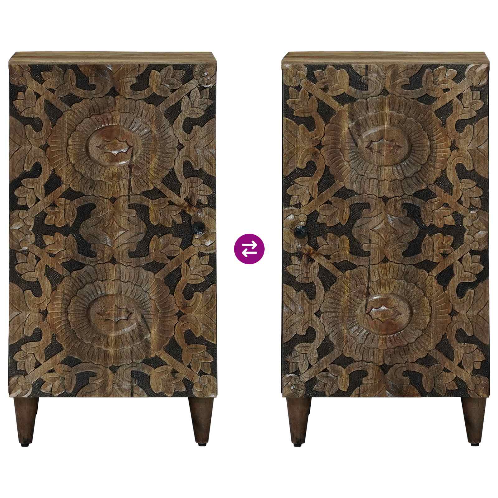 Buffet Marron 40 x 33,5 x 75 cm Bois de mangue massif - XIOS