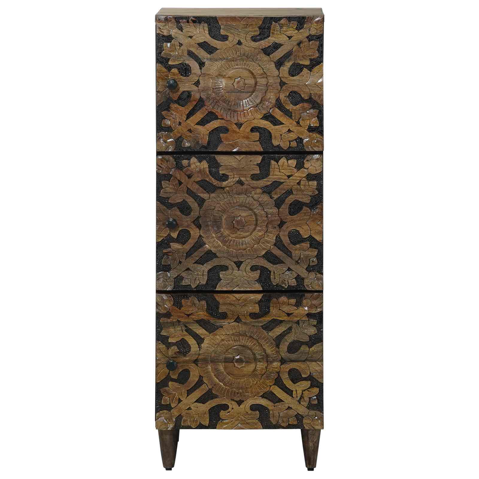 Buffet Haut Marron 40 x 33,5 x 110 cm Bois de mangue massif - XIOS