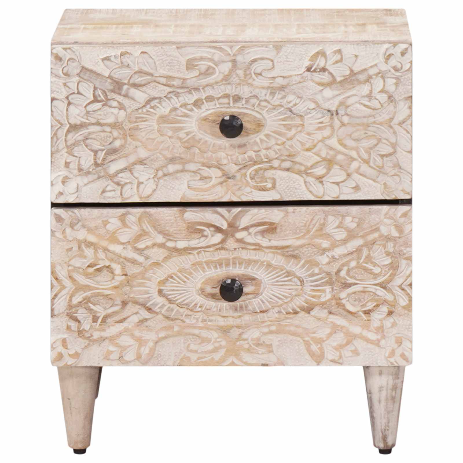 Cabinet de chevet avec tiroir 2 pcs Blanc 40 x 33,5 x 46 cm - XIOS