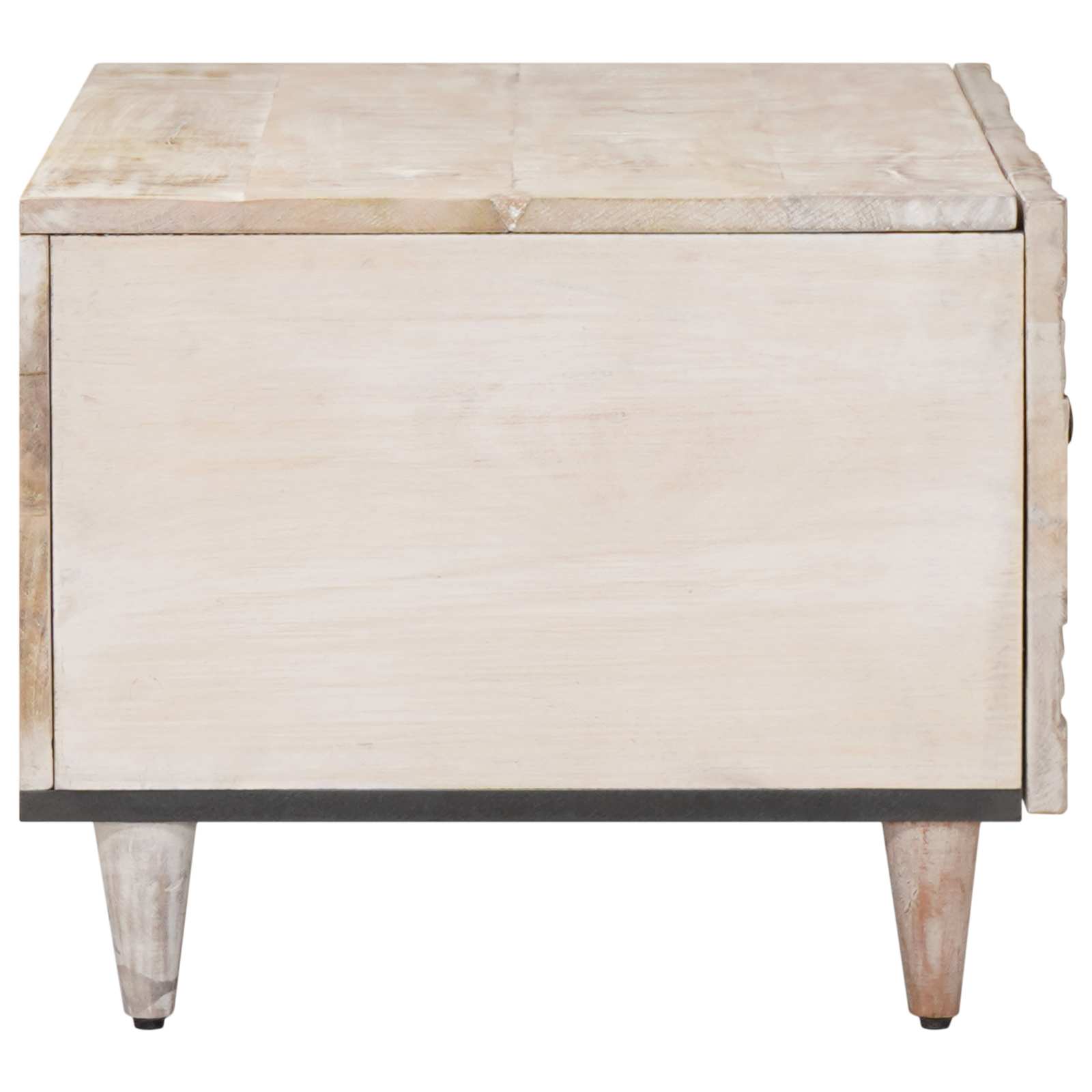 Table basse Blanc 80 x 50 x 40 cm Bois de mangue massif - XIOS