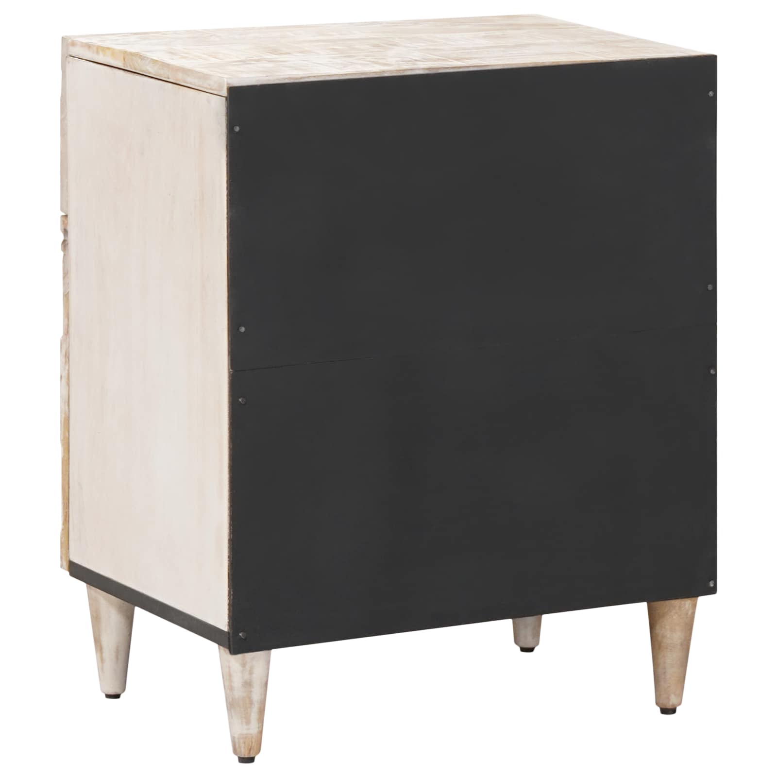 Armoire de lit Blanc 50 x 33 x 60 cm Bois de mangue massif - XIOS