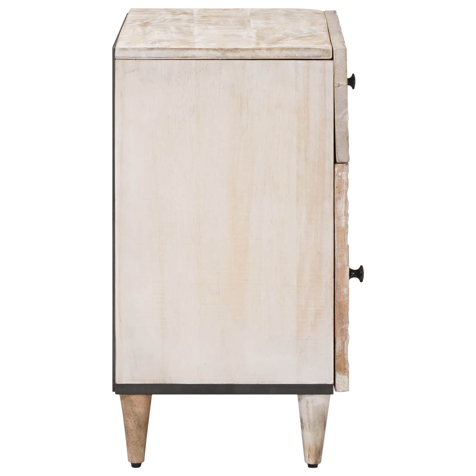 Armoire de lit Blanc 50 x 33 x 60 cm Bois de mangue massif - XIOS
