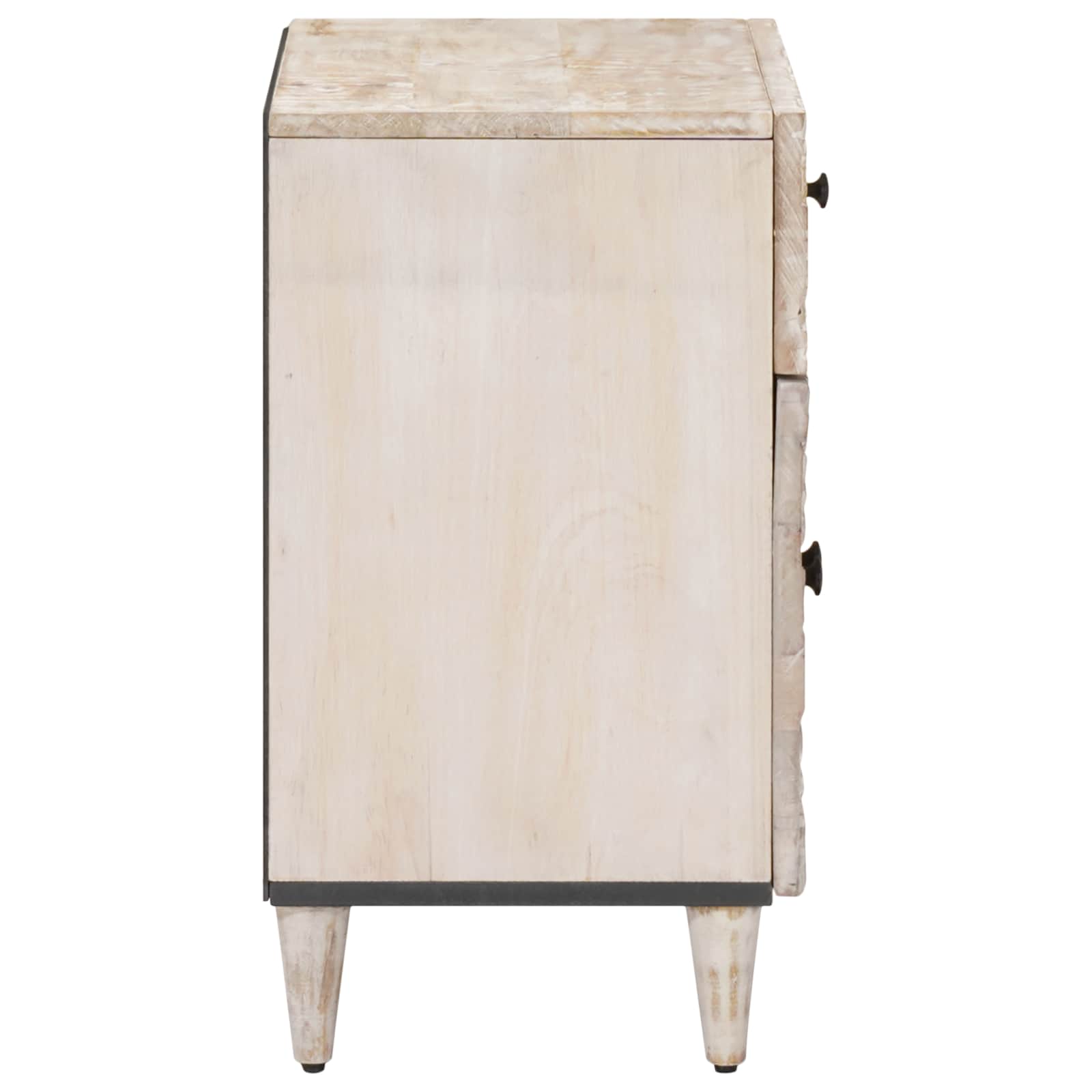 Armoire de lit Blanc 50 x 33 x 60 cm Bois de mangue massif - XIOS