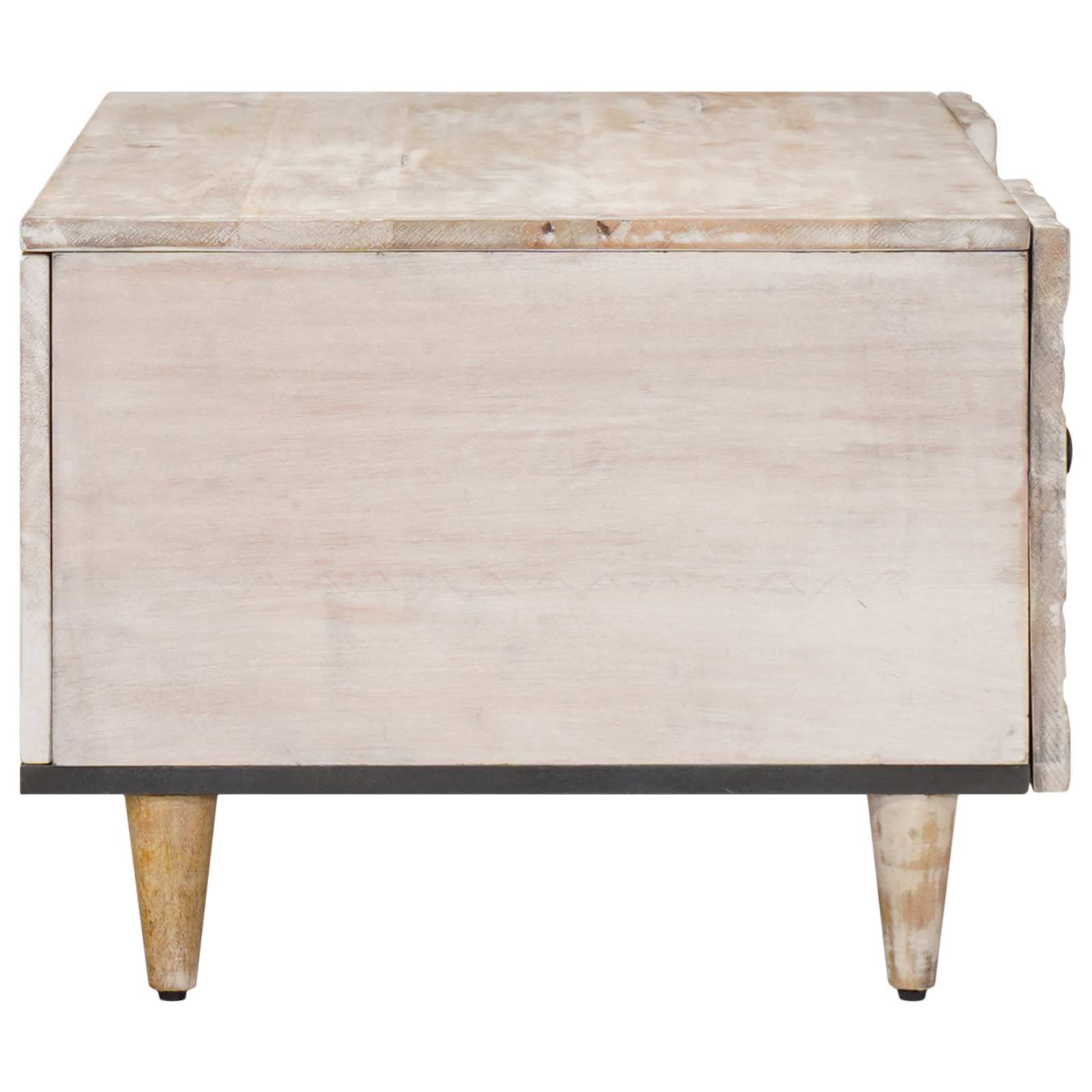 Table basse Blanc 100 x 54 x 40 cm Bois de mangue massif - XIOS