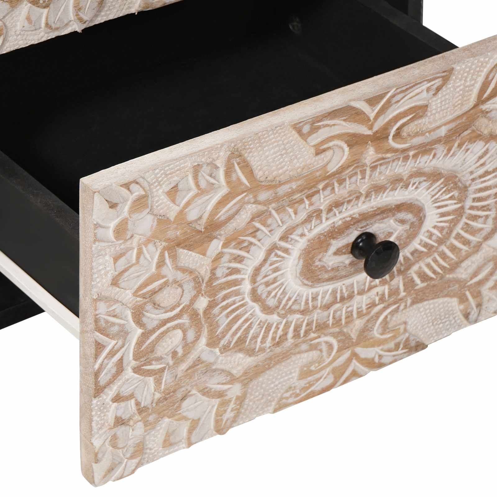 Buffet Blanc 40 x 33,5 x 75 cm Bois de mangue massif - XIOS