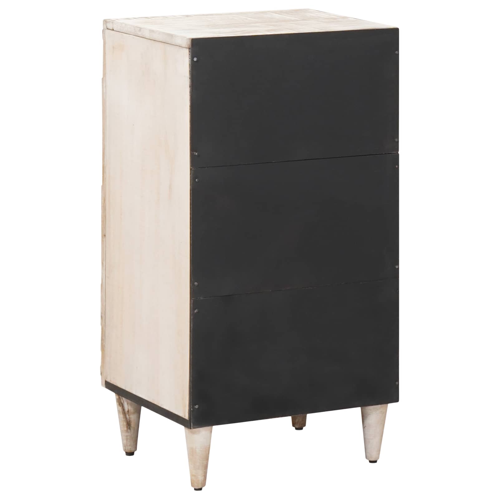 Buffet avec porte Blanc 40 x 33,5 x 75 cm Bois de mangue massif - XIOS