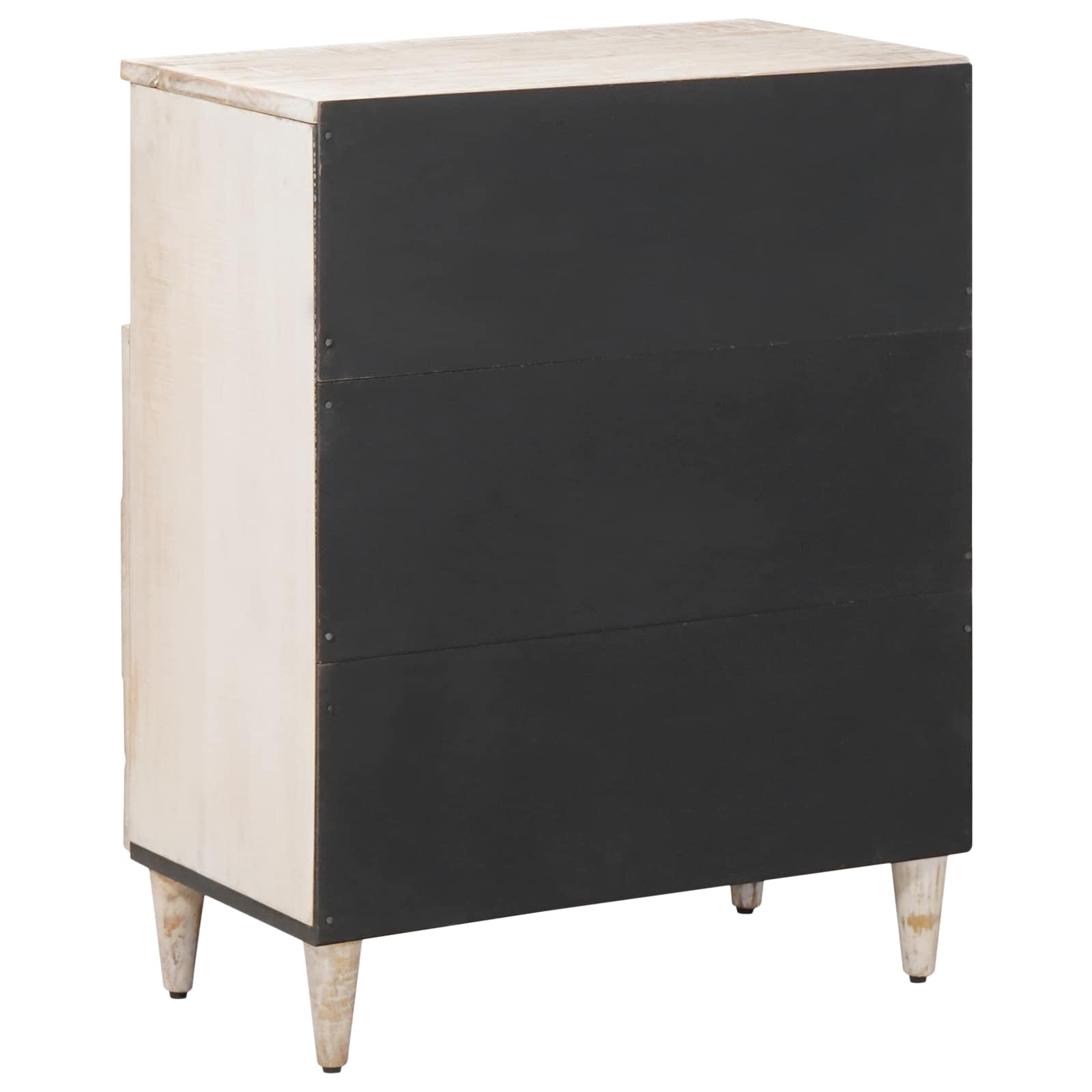 Buffet avec porte Blanc 60 x 33,5 x 75 cm Bois de mangue massif - XIOS