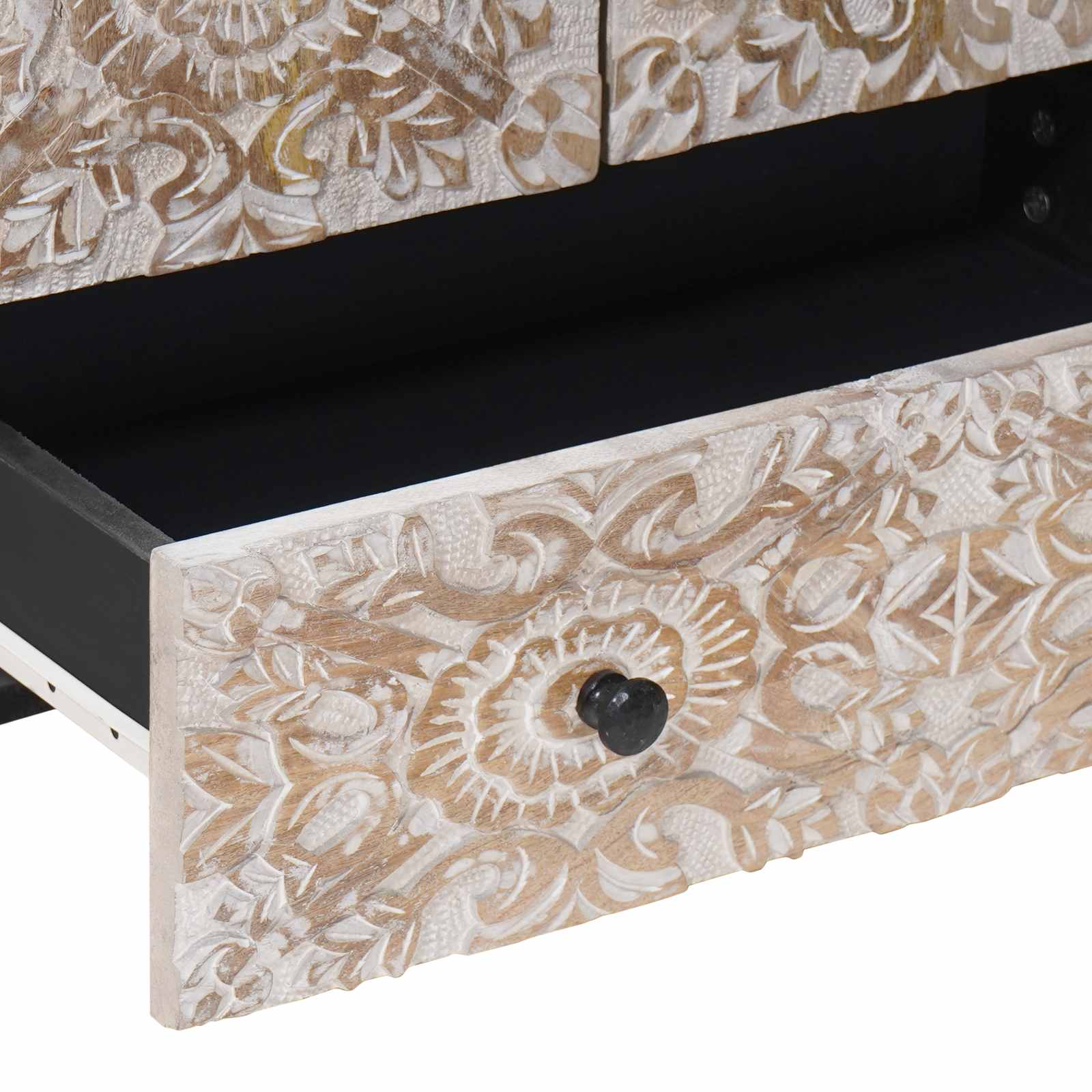 Buffet Haut Blanc 60 x 33,5 x 100 cm Bois de mangue massif - XIOS
