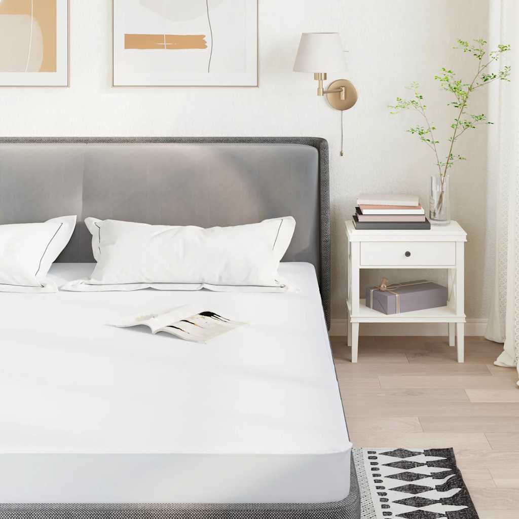 Protège-matelas blanc 100x220 cm imperméable Matelas vidaXL