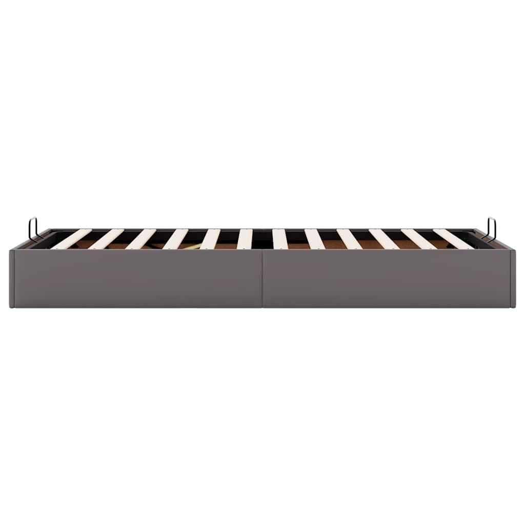 Cadre de lit ottoman sans matelas gris 80x200 cm similicuir - XIOS