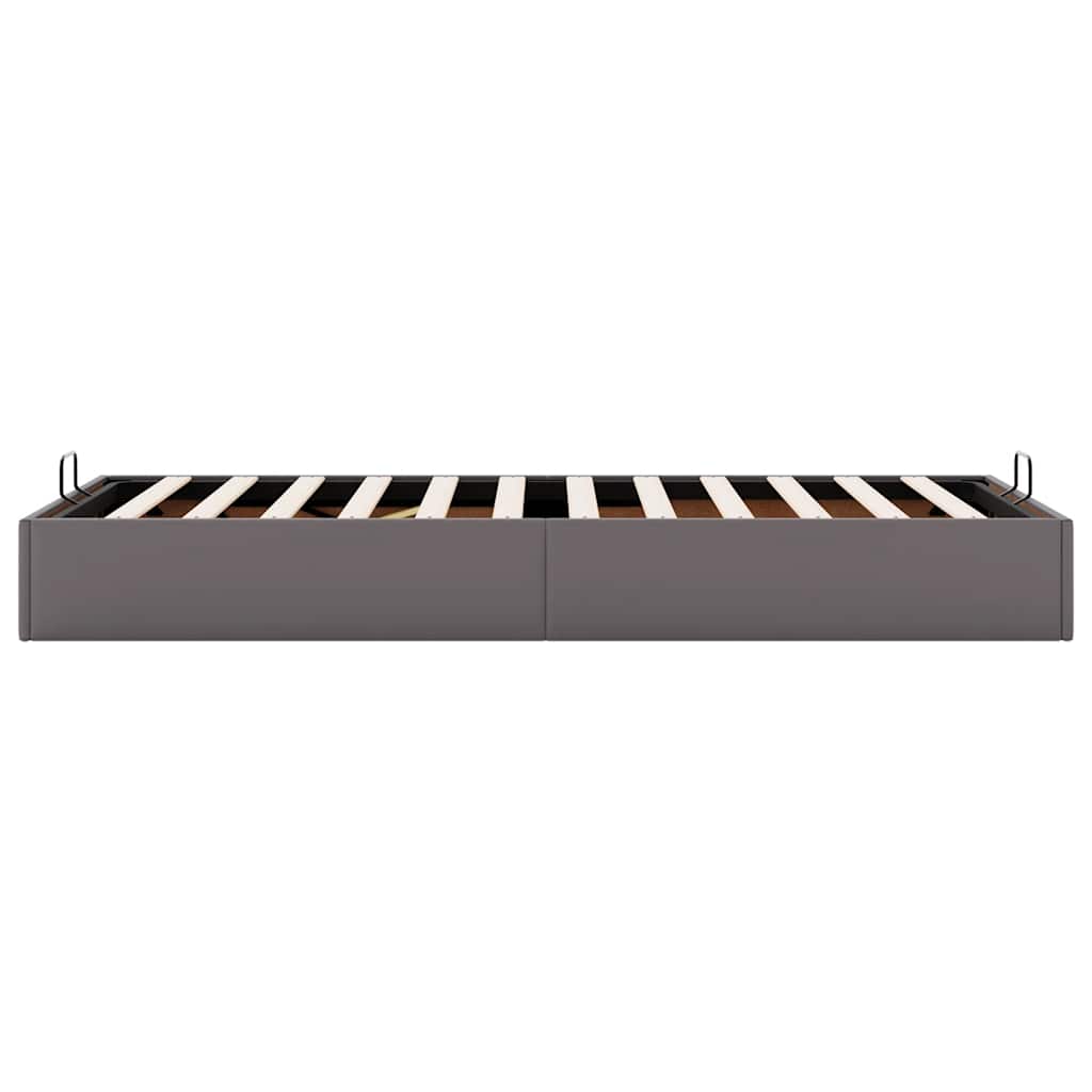 Cadre de lit ottoman sans matelas gris 90x200 cm similicuir - XIOS