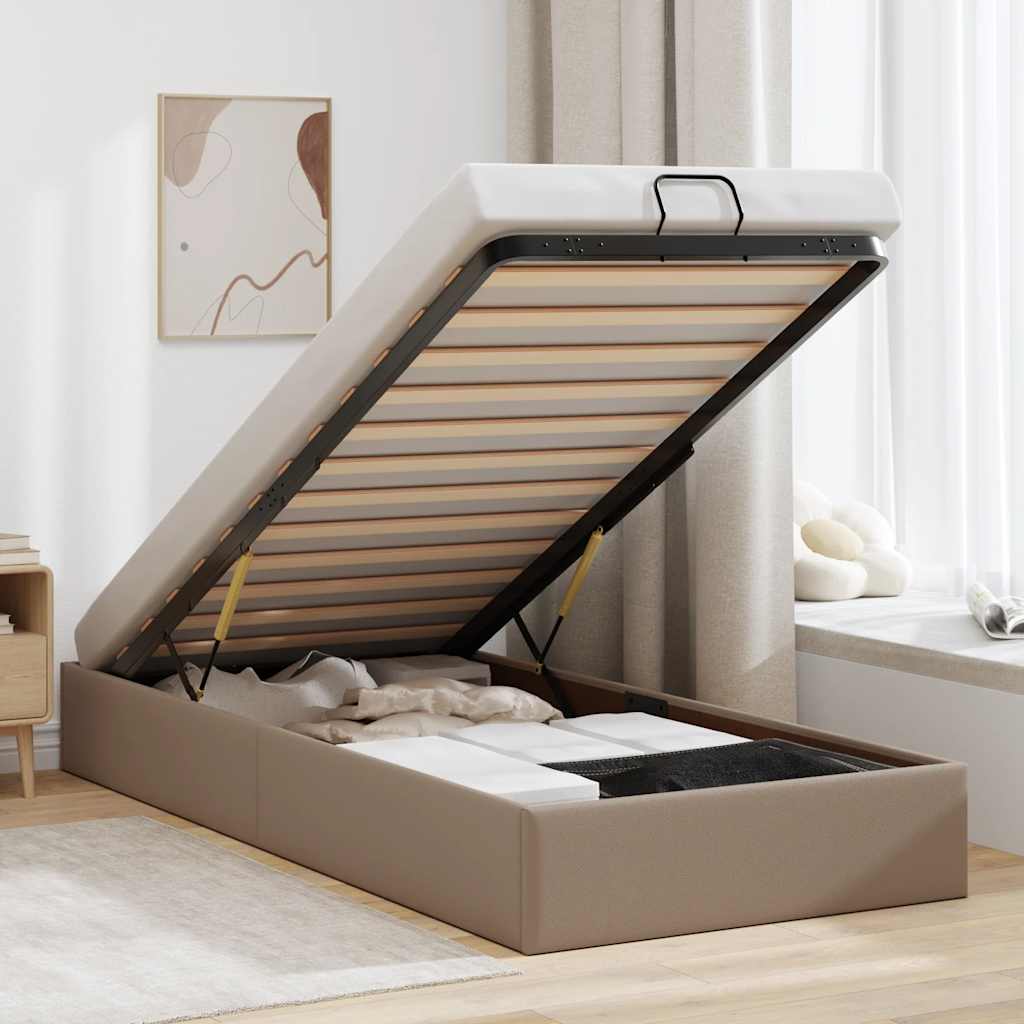 Cadre de lit ottoman sans matelas cappuccino 90x200 cm - XIOS