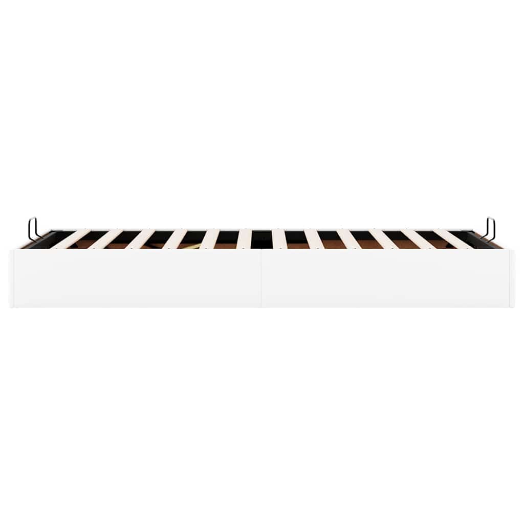 Cadre de lit ottoman sans matelas blanc 100x200 cm similicuir - XIOS