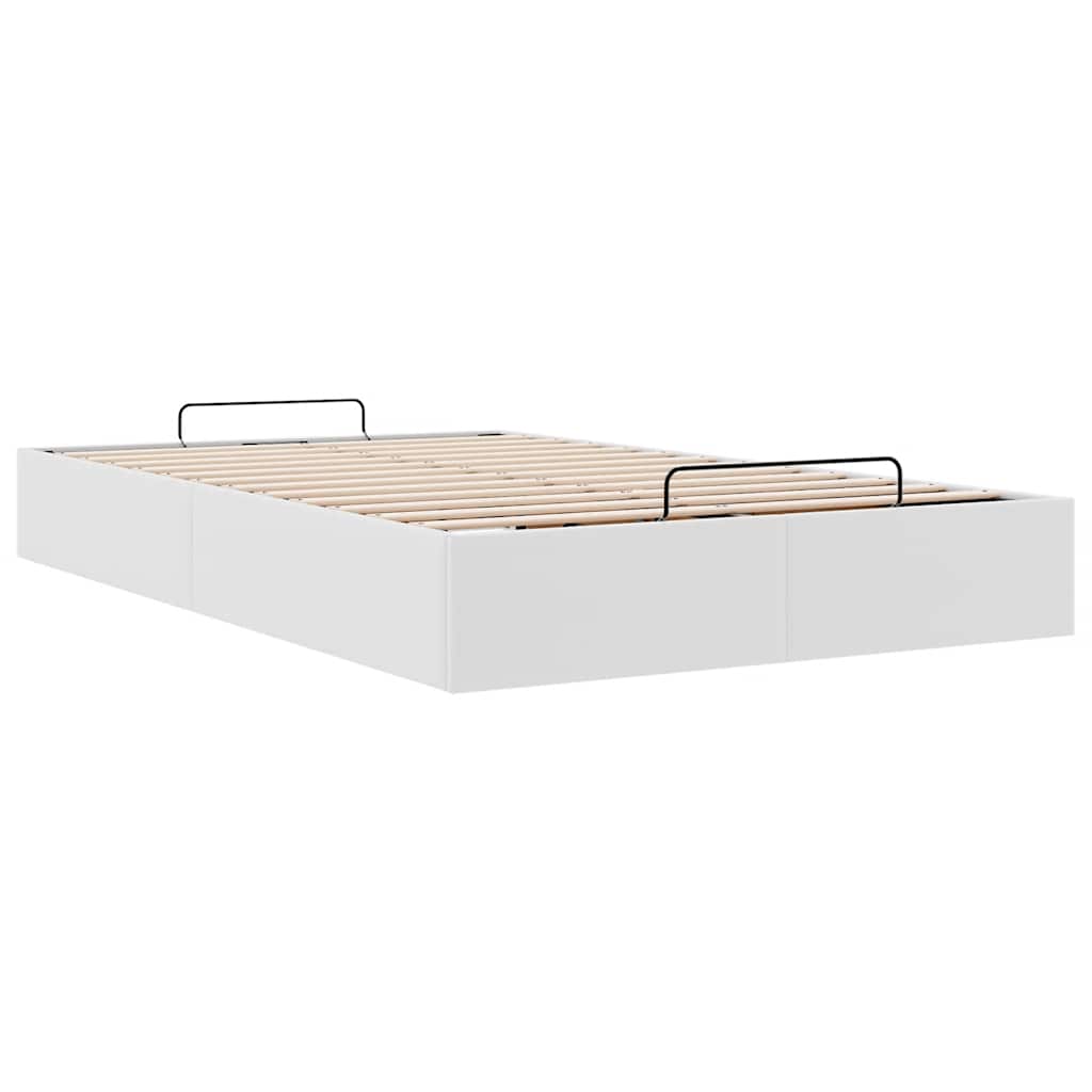 Cadre de lit ottoman sans matelas blanc 120x190 cm similicuir - XIOS