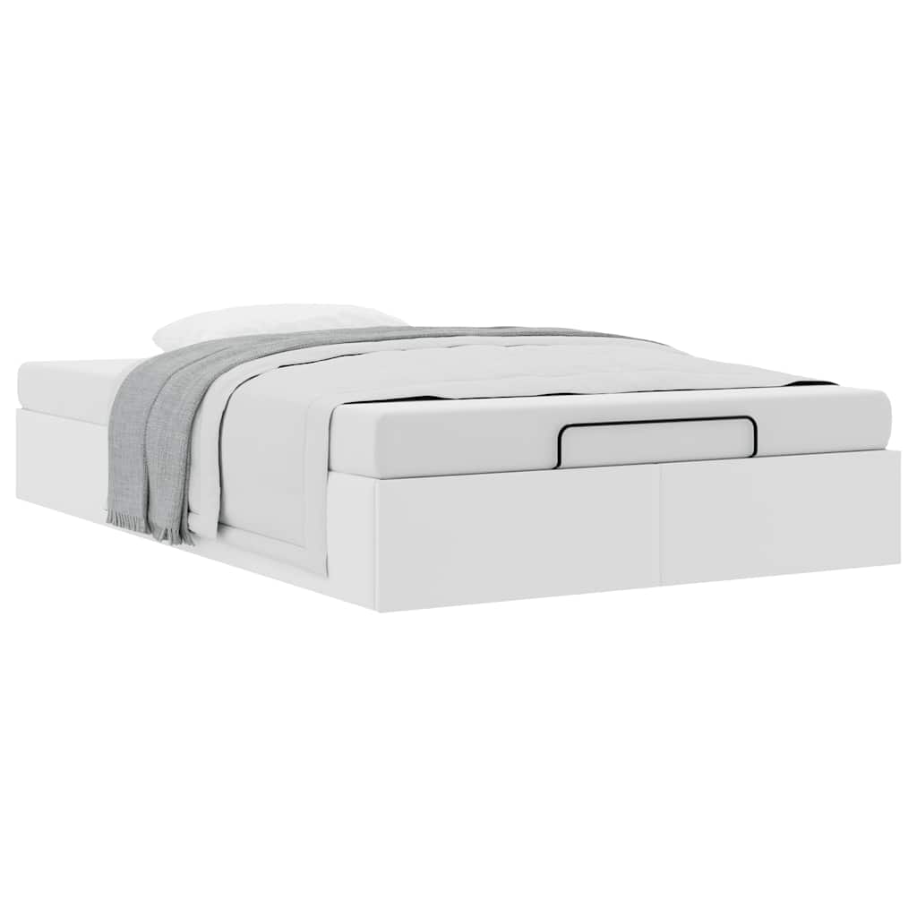 Cadre de lit ottoman sans matelas blanc 120x200 cm similicuir - XIOS