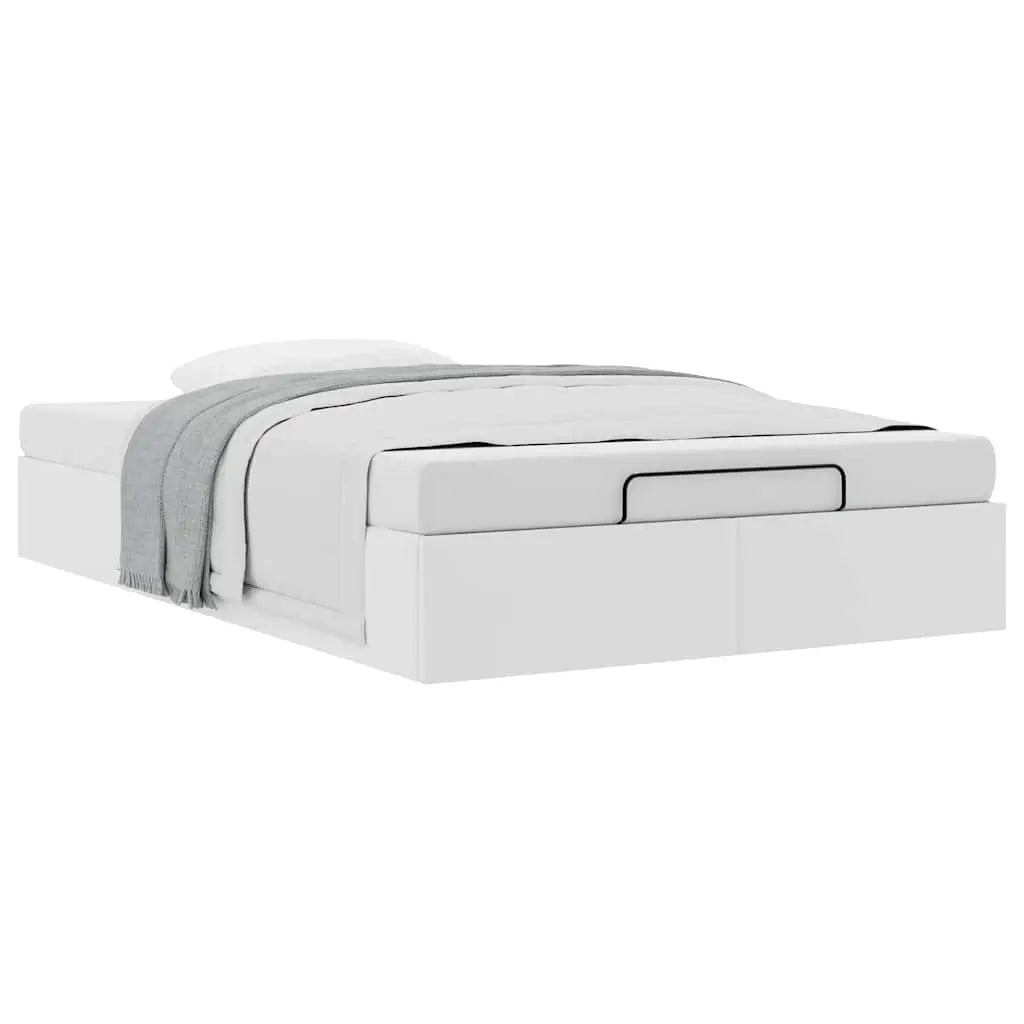 Cadre de lit ottoman sans matelas blanc 120x200 cm similicuir - XIOS