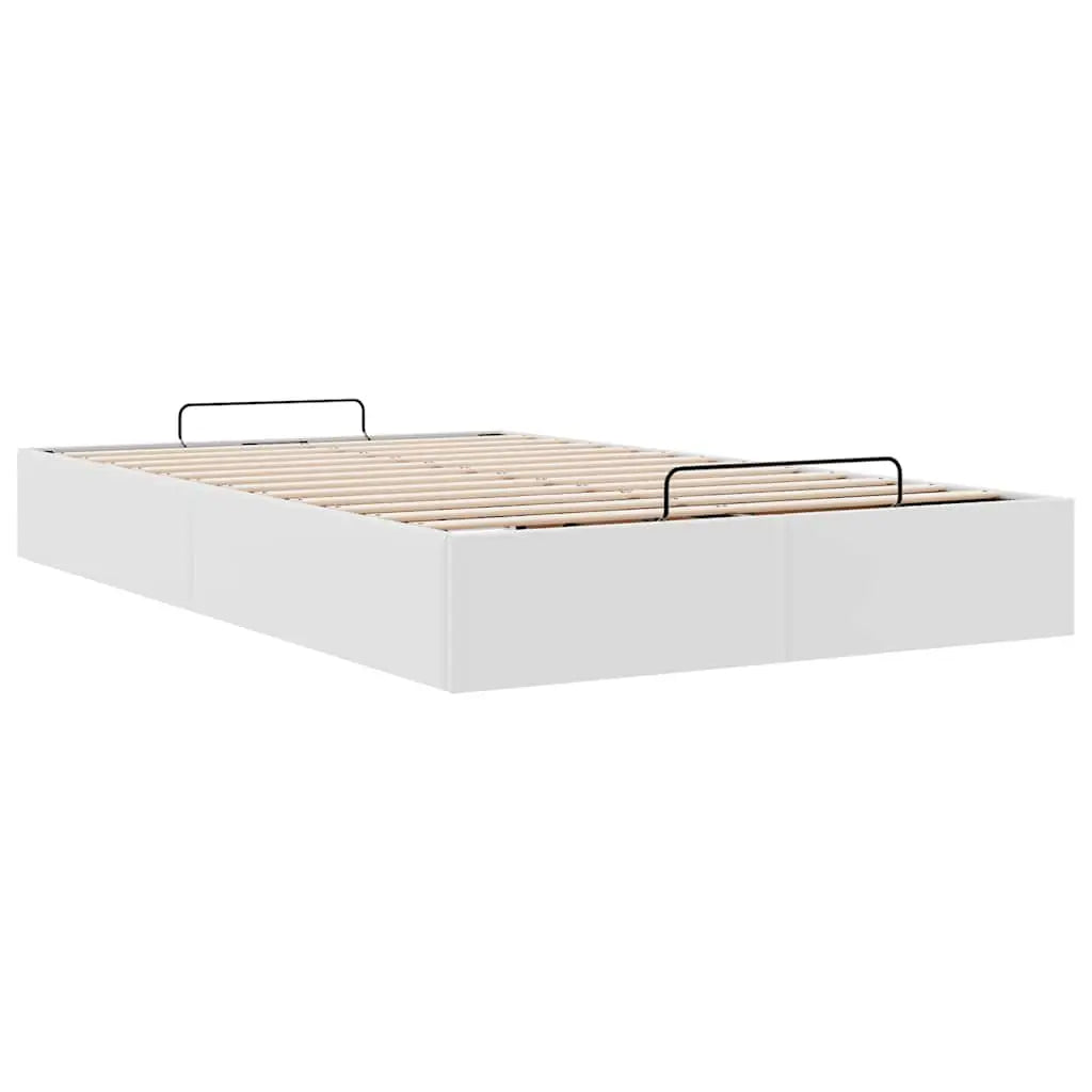 Cadre de lit ottoman sans matelas blanc 120x200 cm similicuir - XIOS