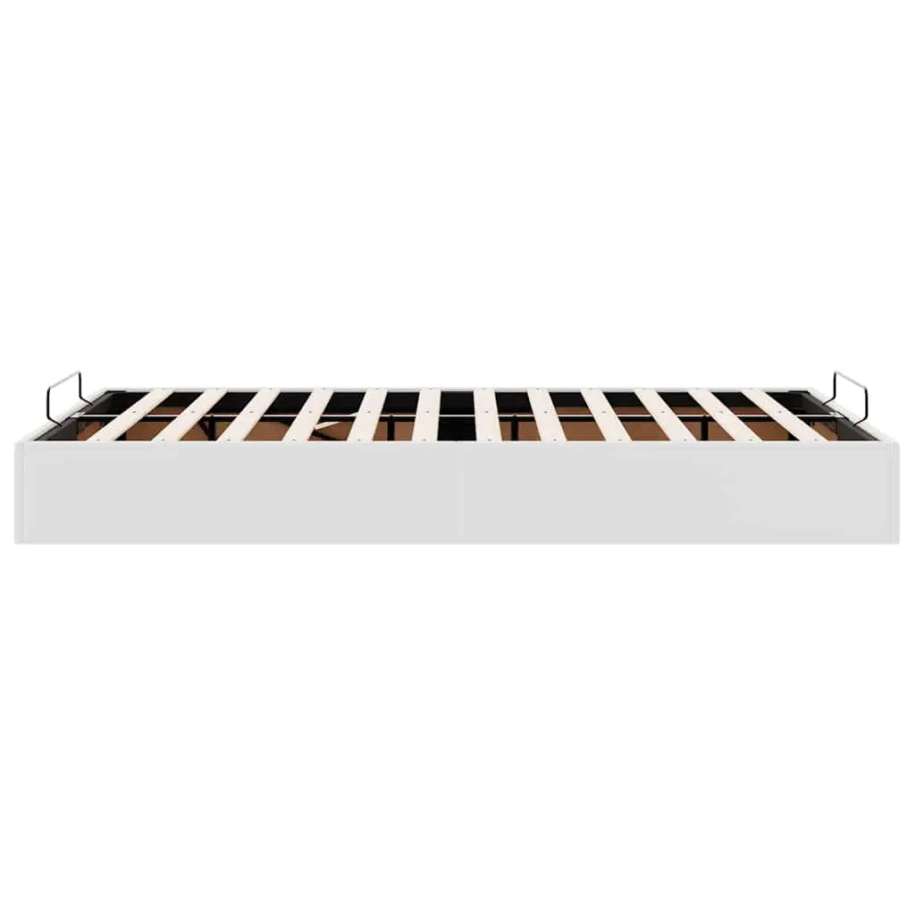 Cadre de lit ottoman sans matelas blanc 120x200 cm similicuir - XIOS