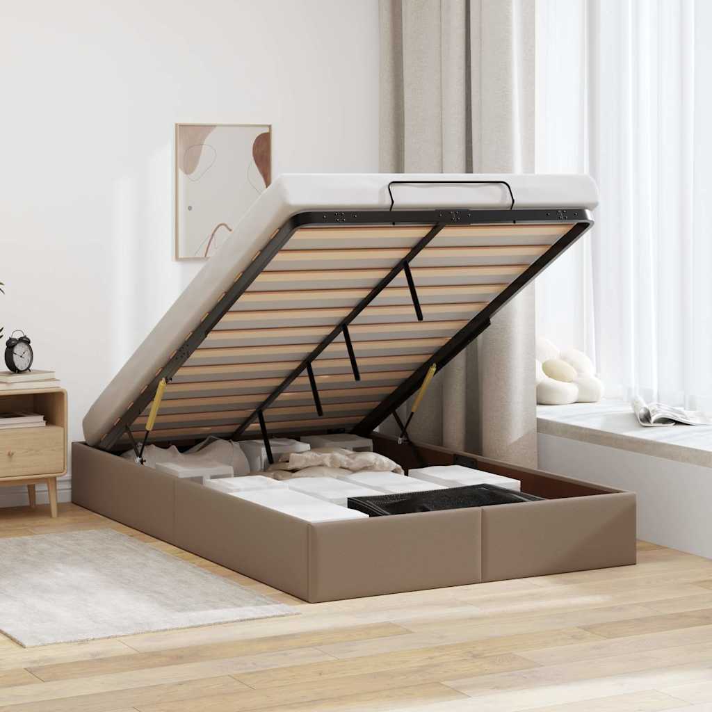 Cadre de lit ottoman sans matelas cappuccino 120x200 cm - XIOS