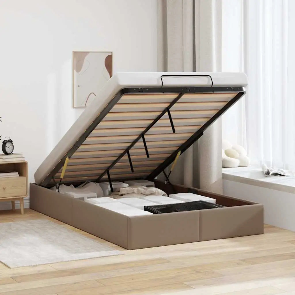 Cadre de lit ottoman sans matelas cappuccino 120x200 cm - XIOS