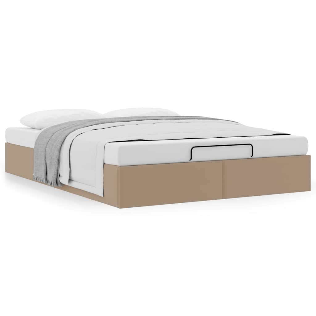 Cadre de lit ottoman sans matelas cappuccino 140x190 cm - XIOS