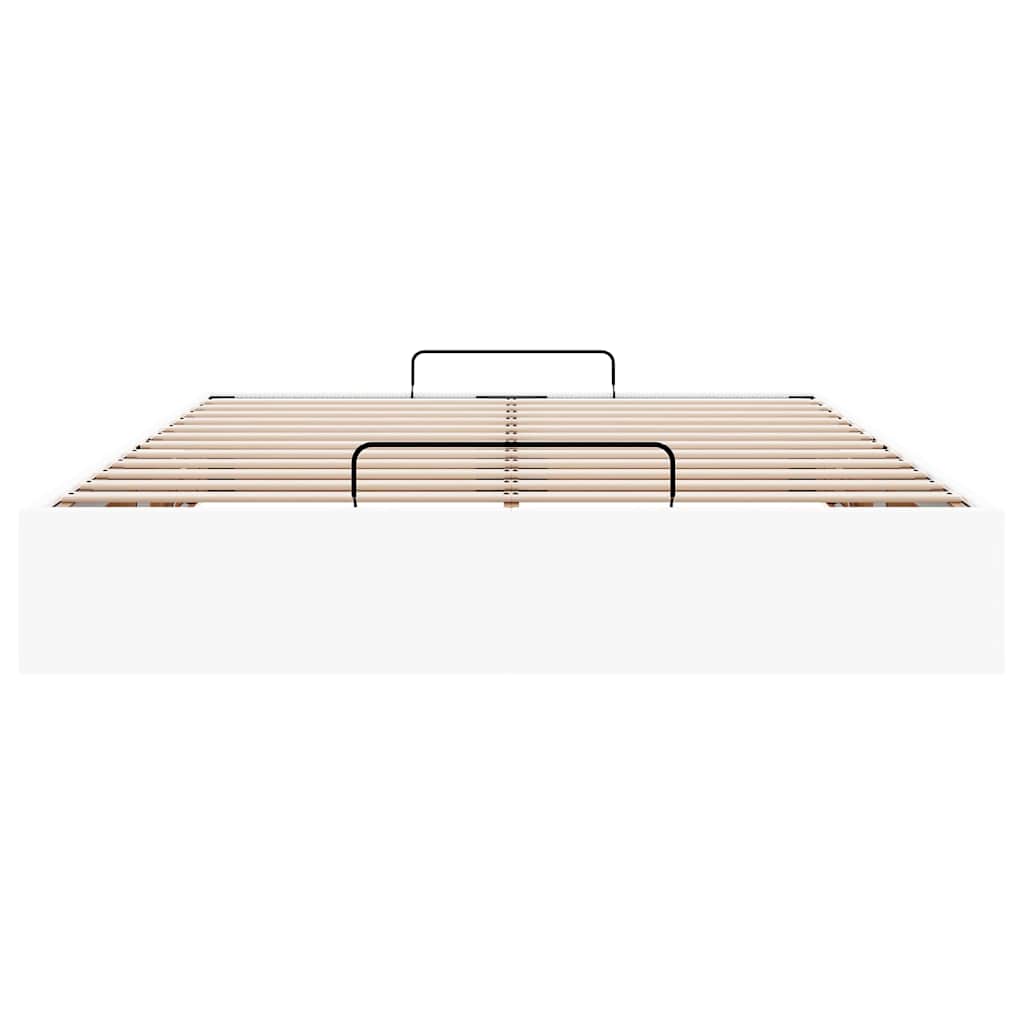 Cadre de lit ottoman sans matelas blanc 140x200 cm similicuir - XIOS