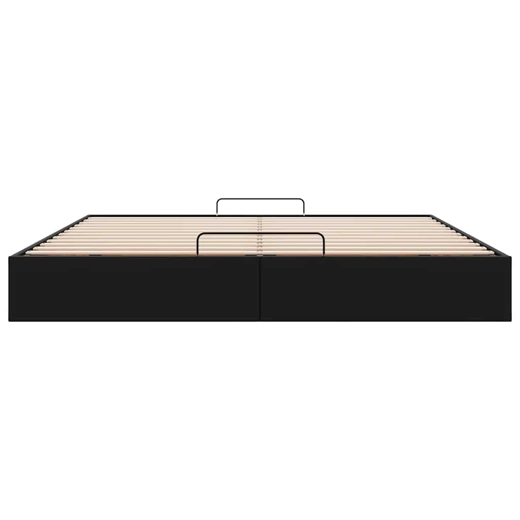 Cadre de lit ottoman sans matelas noir 180x200 cm similicuir - XIOS