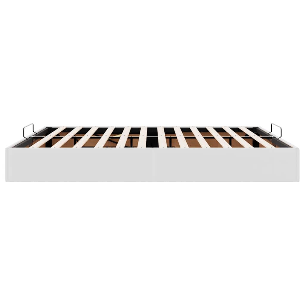 Cadre de lit ottoman sans matelas blanc 180x200 cm similicuir - XIOS