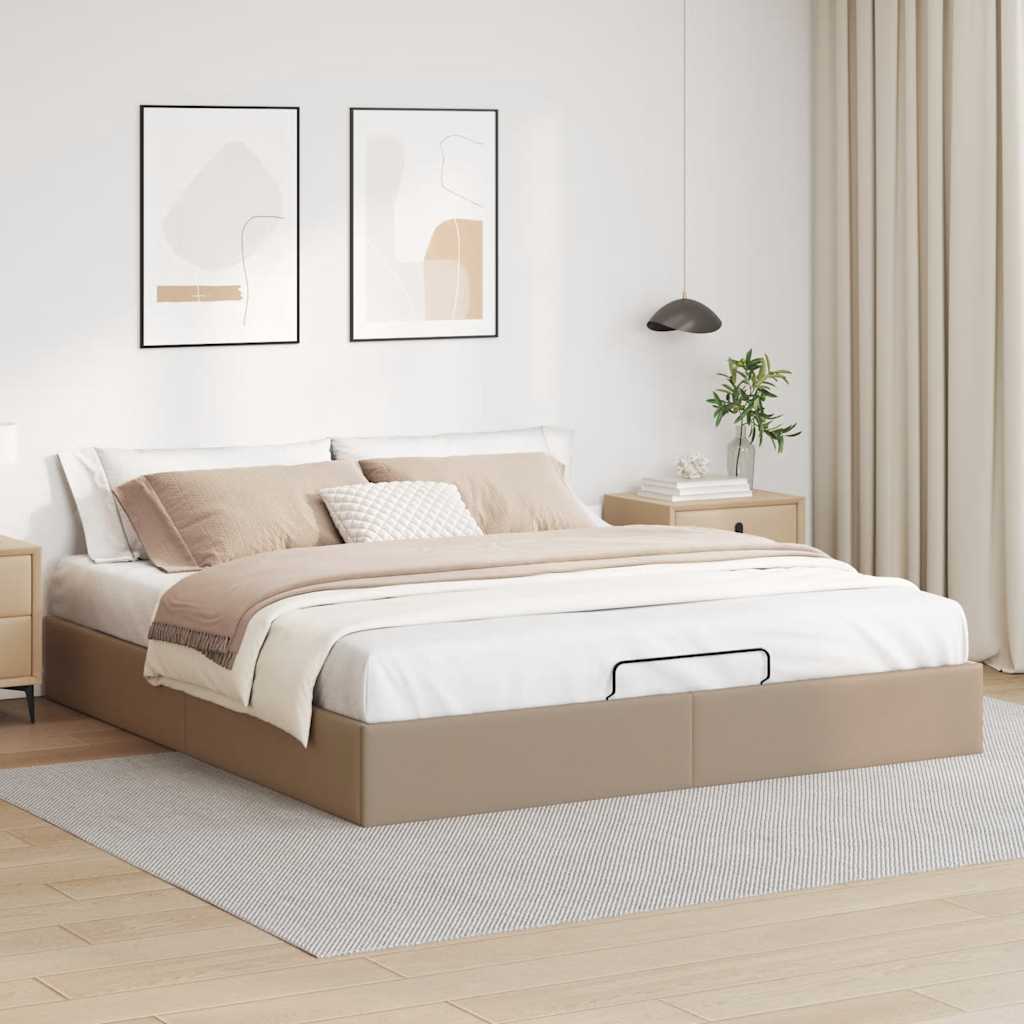 Cadre de lit ottoman sans matelas cappuccino 200x200 cm - XIOS