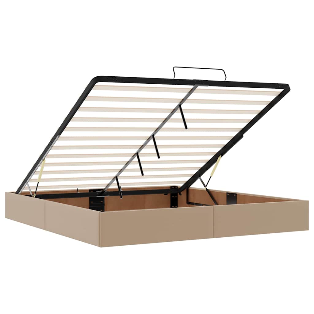 Cadre de lit ottoman sans matelas cappuccino 200x200 cm - XIOS