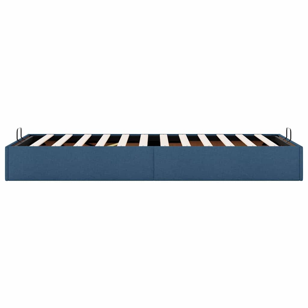 Cadre de lit ottoman sans matelas bleu 90x200 cm tissu - XIOS