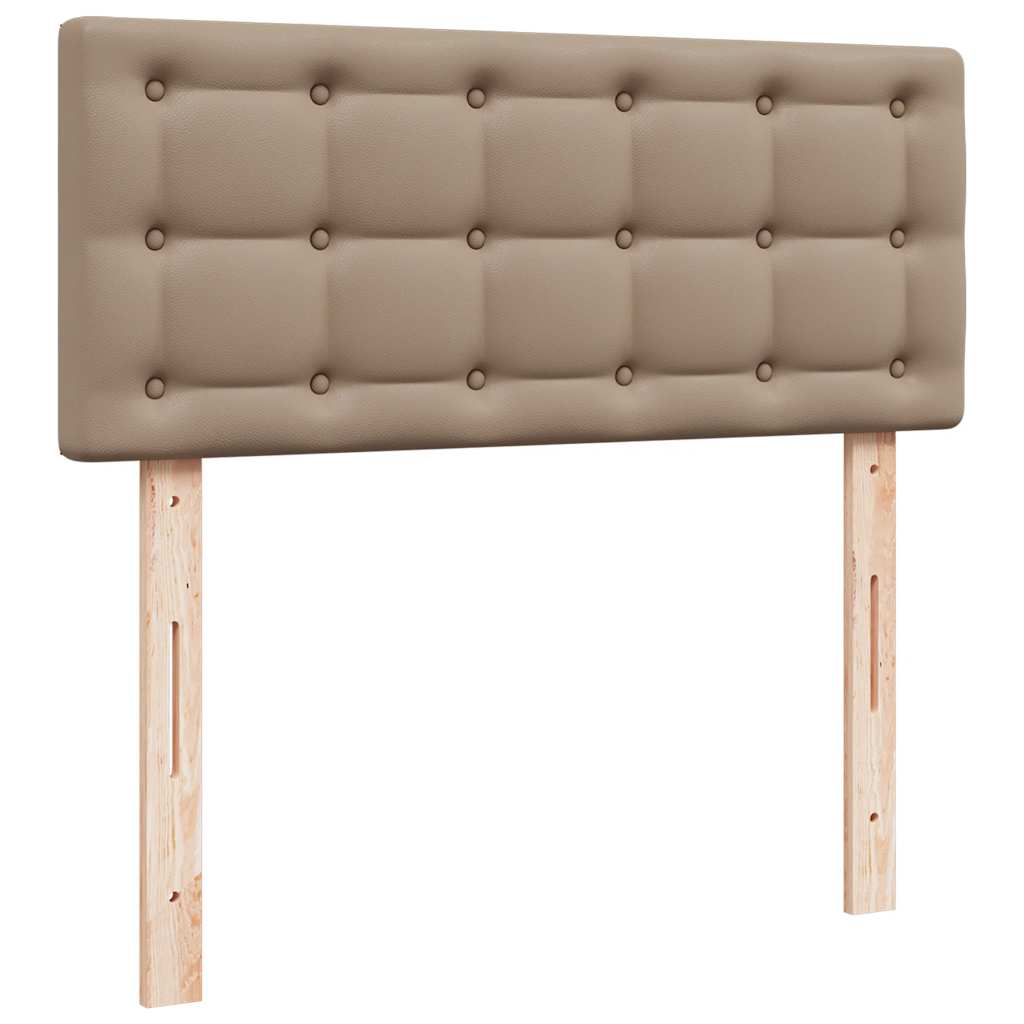 Cadre de lit ottoman et matelas cappuccino 120x200cm similicuir - XIOS