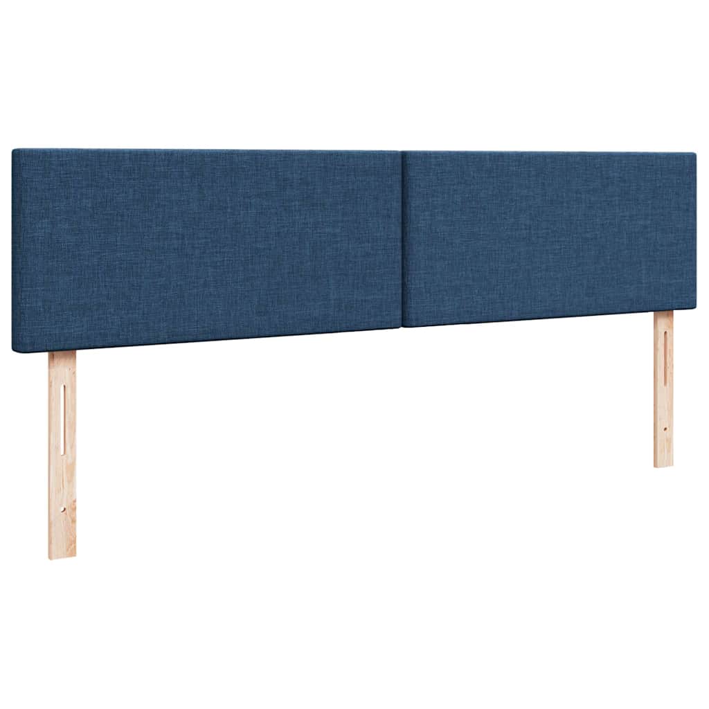 Cadre de lit ottoman avec matelas bleu 160x200 cm tissu - XIOS
