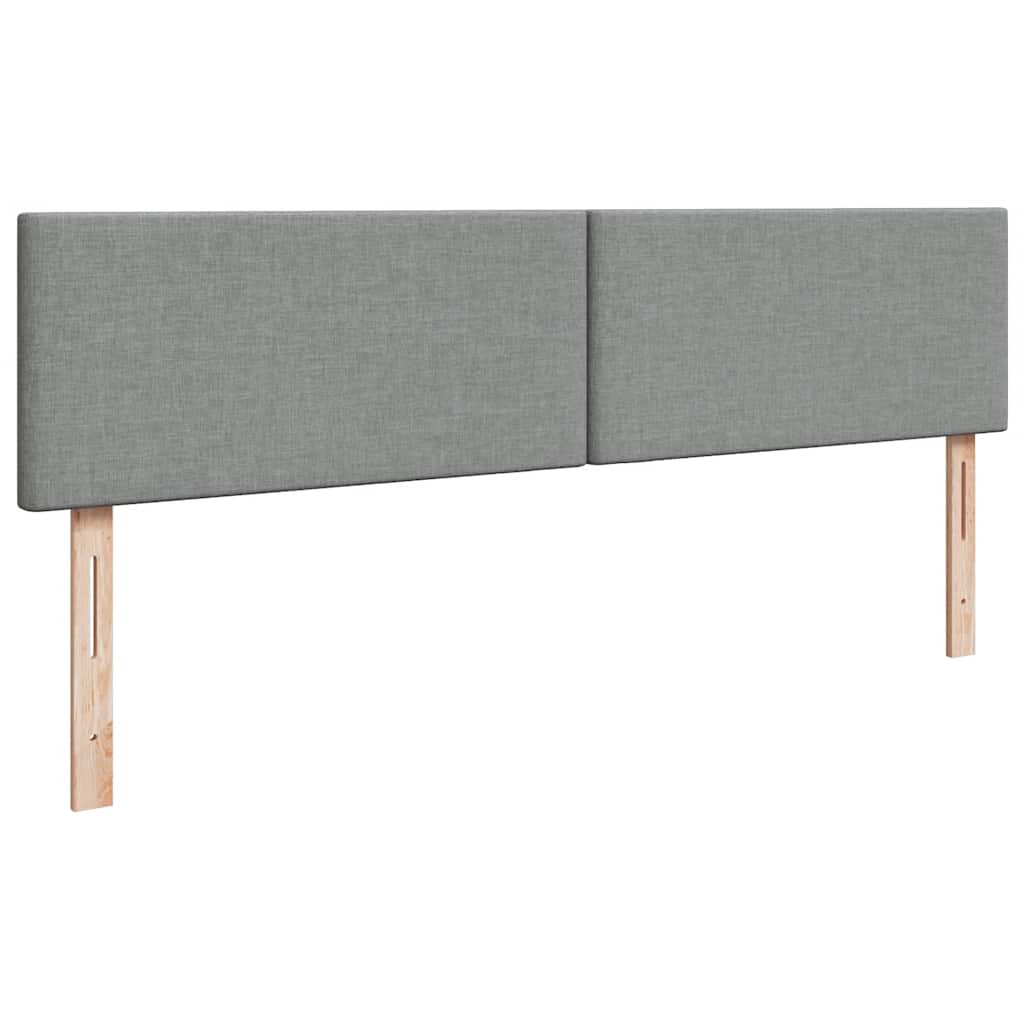 Cadre de lit ottoman avec matelas gris clair 200x200 cm tissu - XIOS