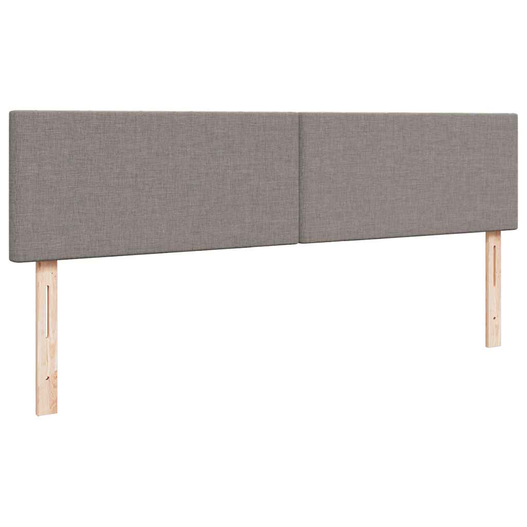 Cadre de lit ottoman avec matelas taupe 200x200 cm tissu - XIOS