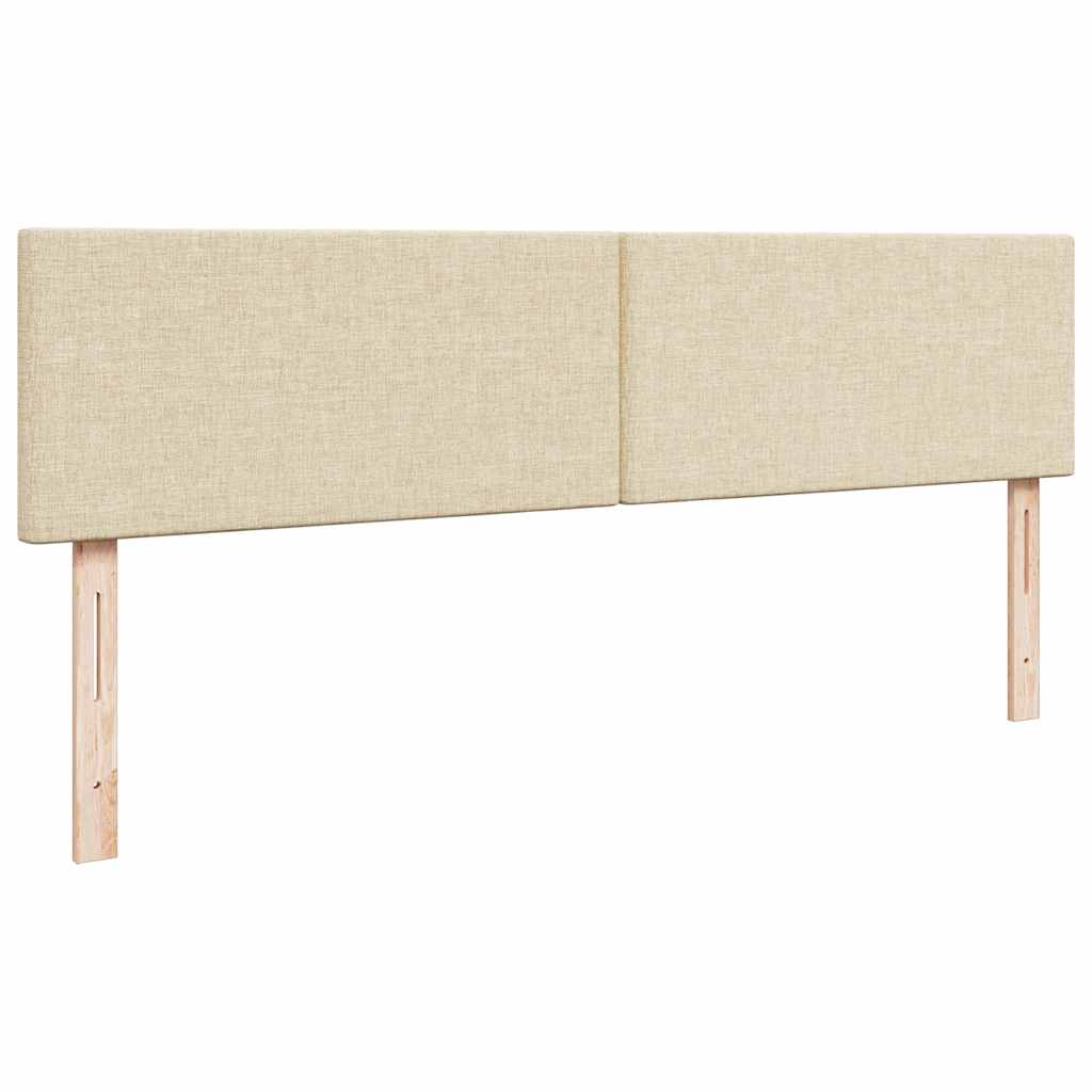 Cadre de lit ottoman avec matelas crème 200x200 cm tissu - XIOS