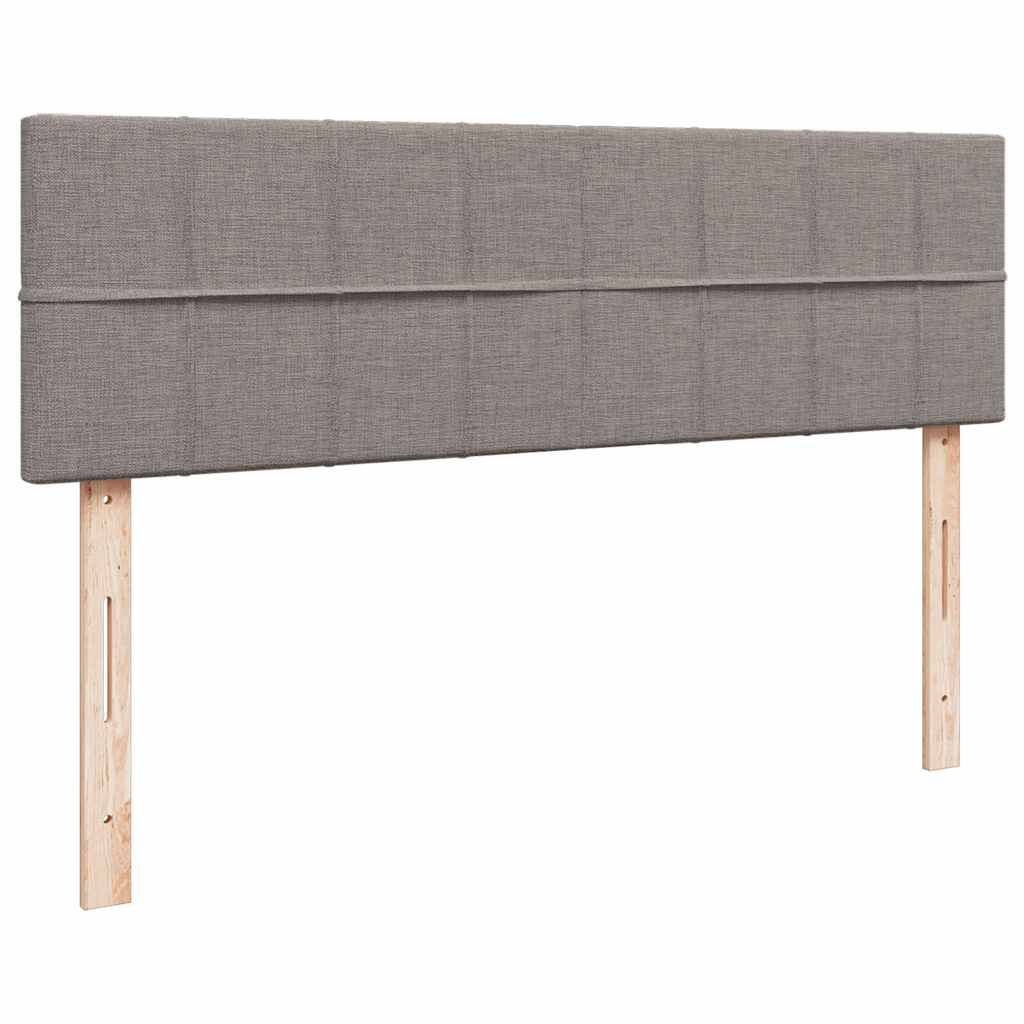 Lit ottoman avec matelas taupe 140x190 cm tissu - XIOS