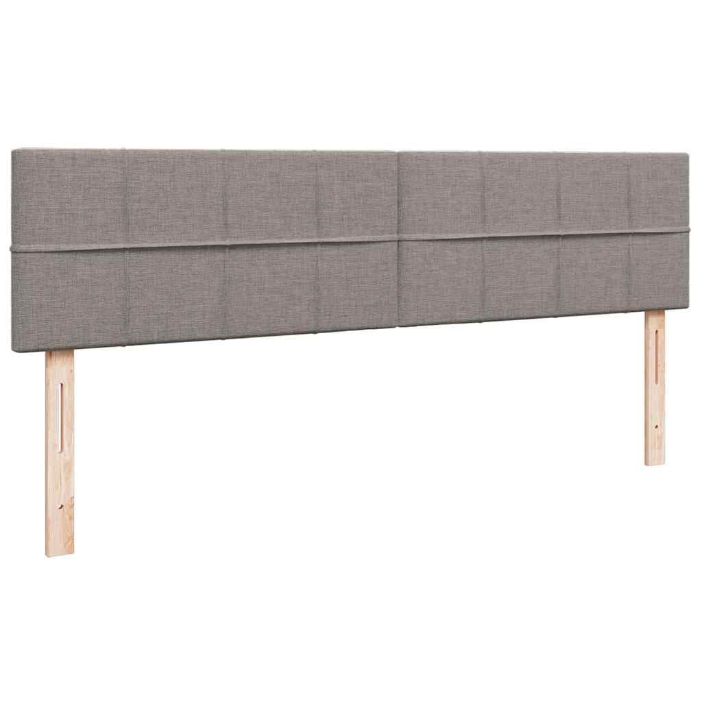 Cadre de lit ottoman avec matelas taupe 200x200 cm tissu - XIOS