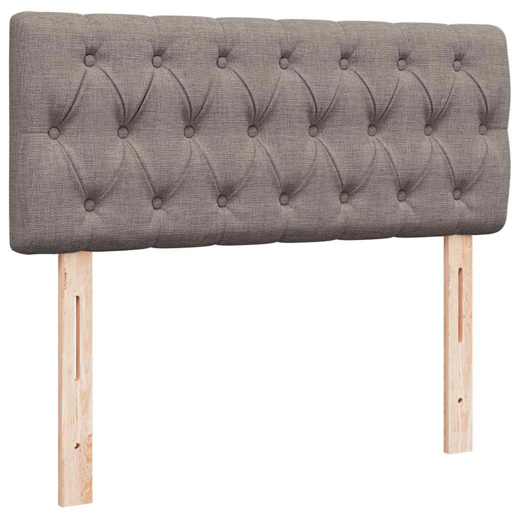 Cadre de lit ottoman avec matelas taupe 120x190 cm tissu - XIOS