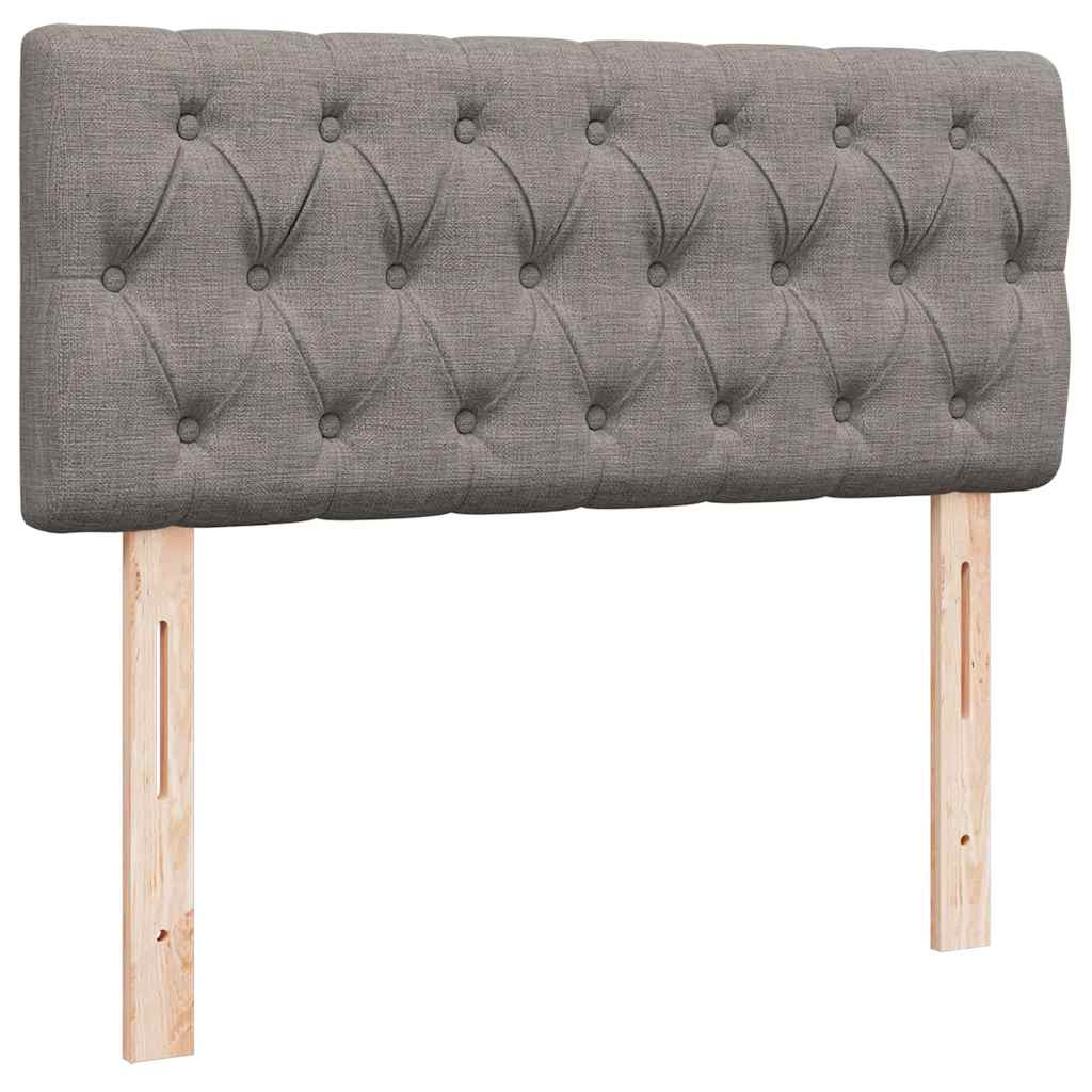 Cadre de lit ottoman avec matelas taupe 120x200 cm tissu - XIOS