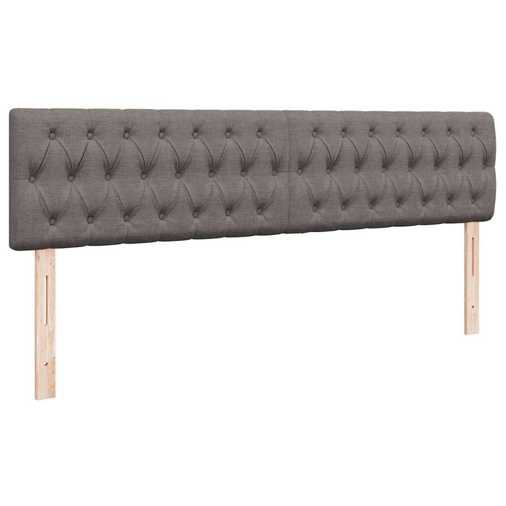 Cadre de lit ottoman avec matelas taupe 200x200 cm tissu - XIOS