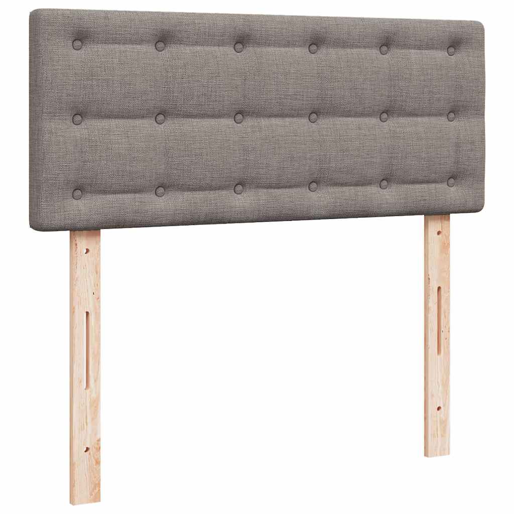 Cadre de lit ottoman avec matelas taupe 120x200 cm tissu - XIOS