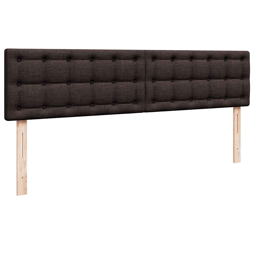 Cadre de lit ottoman avec matelas marron foncé 180x200 cm tissu - XIOS