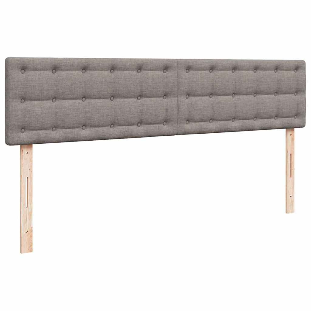 Cadre de lit ottoman avec matelas taupe 180x200 cm tissu - XIOS